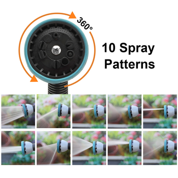Τηλεσκοπικό πιστόλι νερού κήπου — κεφαλή πιστόλας ABS, λαβή από πλαστικό, απόσταση ψεκασμού 6–10, κατάλληλο για πότισμα λουλουδιών, πλύσιμο αυτοκινήτων, κήπο και κηπουρική, πίεση νερού εξαρτάται από την παροχή βρύσης