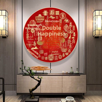 Tablou cu diamante adezive și cuvinte vesele, broderie încrucișată pe pânză 9ct, folie de plastic, stil simplu și modern