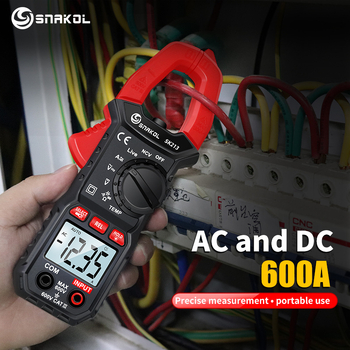 Kleštni ampermetar digitalni, potpuno automatski univerzalni mjerni instrument, pametni klešta ampermetar AC/DC 600A (600V, 60Ω)
