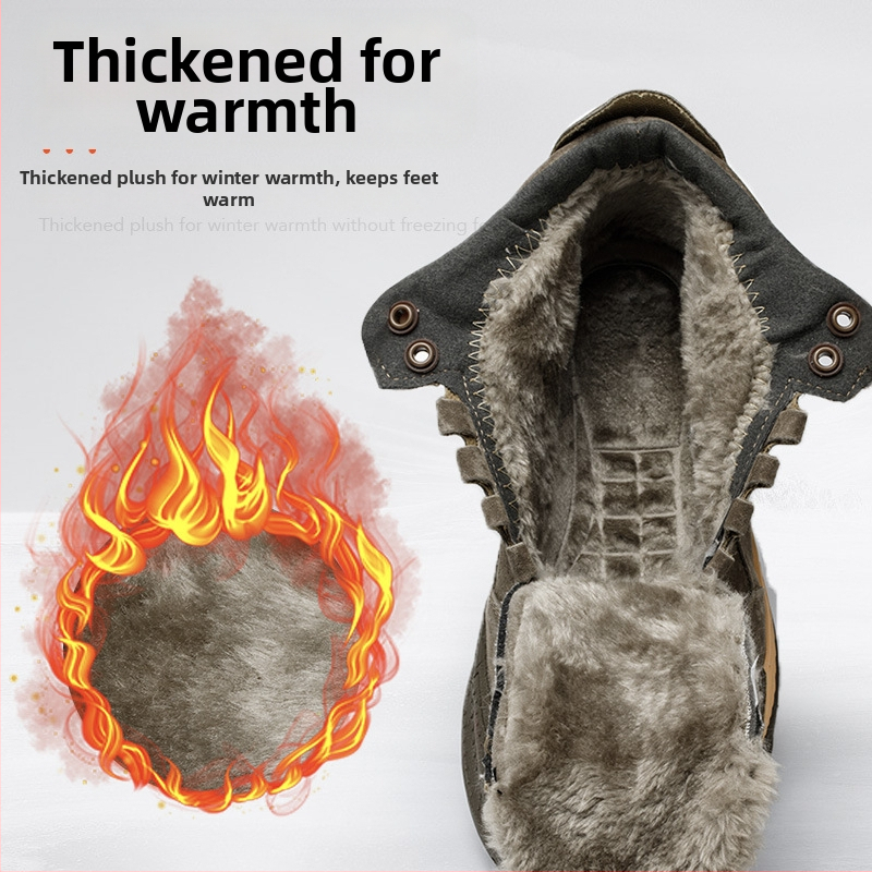 Izolované pracovné topánky s vysokým vrchným dielom z prasacej kože + plátno