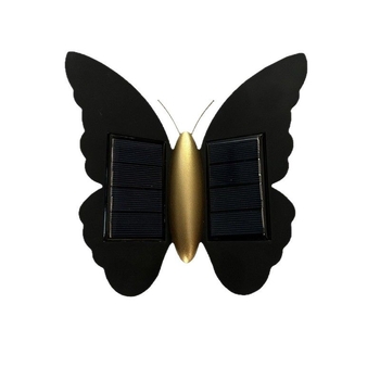 Vanjska solarna zidna svjetiljka s leptirovim dizajnom za stepenice i balkon – LED modul, IP45, 1W, 2.4V, radni vijek 6–12 sati