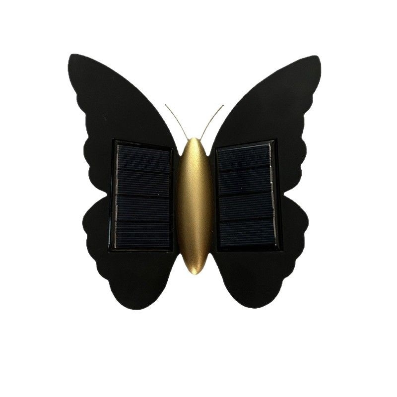 Vanjska solarna zidna svjetiljka s leptirovim dizajnom za stepenice i balkon – LED modul, IP45, 1W, 2.4V, radni vijek 6–12 sati
