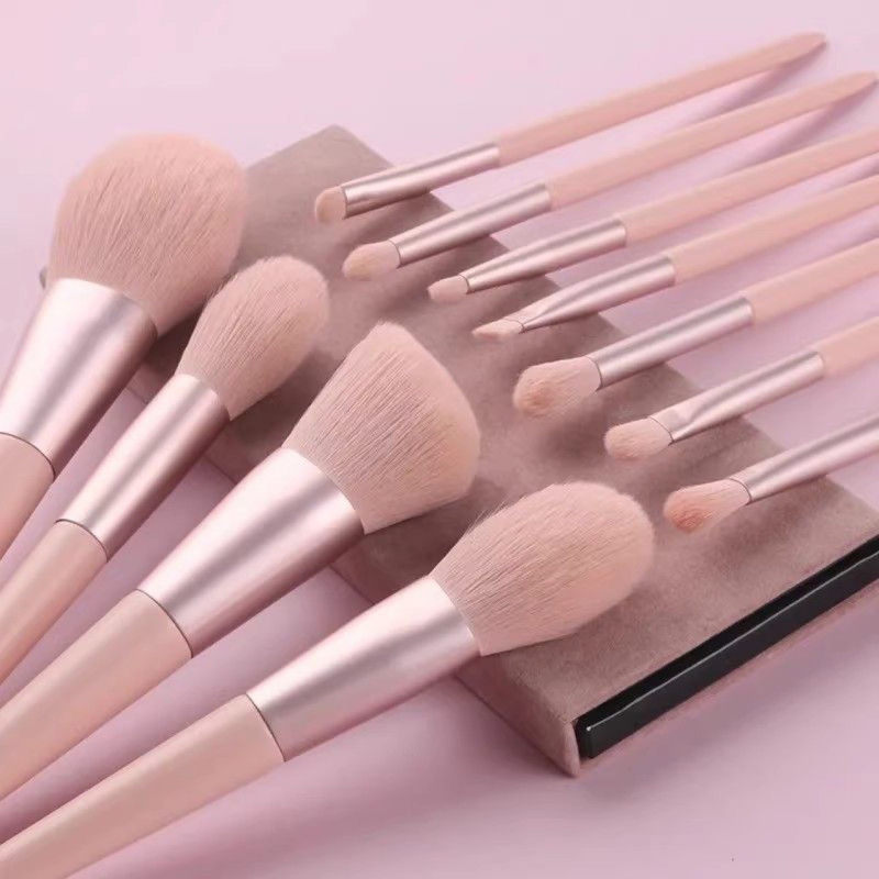 Set kistova za šminku, 11 komada, najlonske dlake, plastične drške, dugačak domet, PU pakiranje