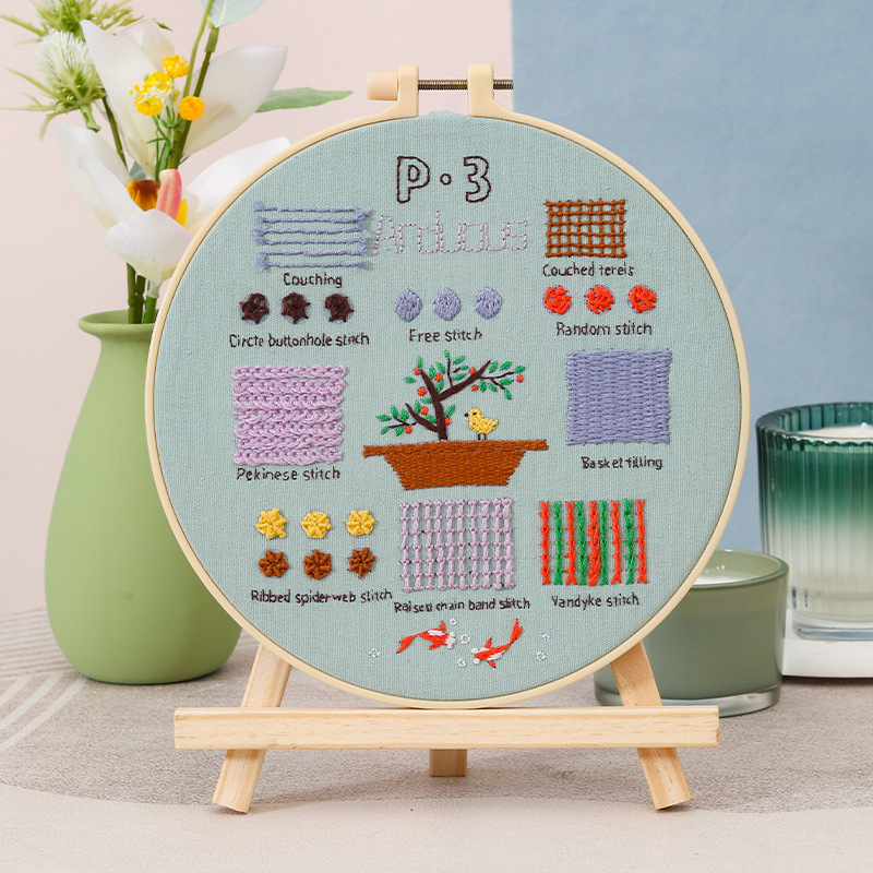 Kezdő keresztszemes hímzőkészlet – pamut, modern minimalista stílus, nappaliba CX0600