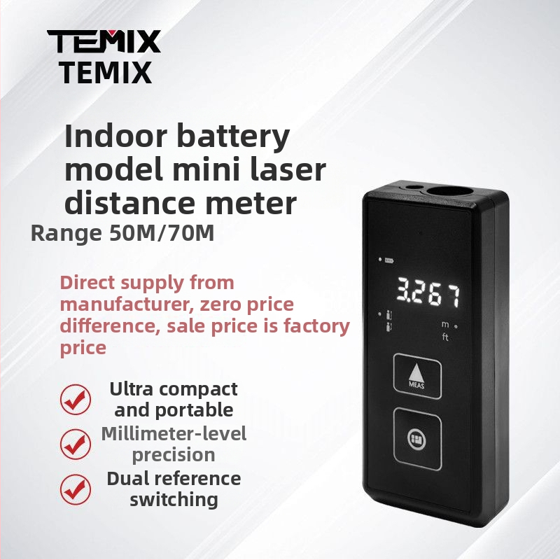 Vnútorný laserový merač vzdialenosti s vysokou presnosťou IR merania a digitálnou pravítkou