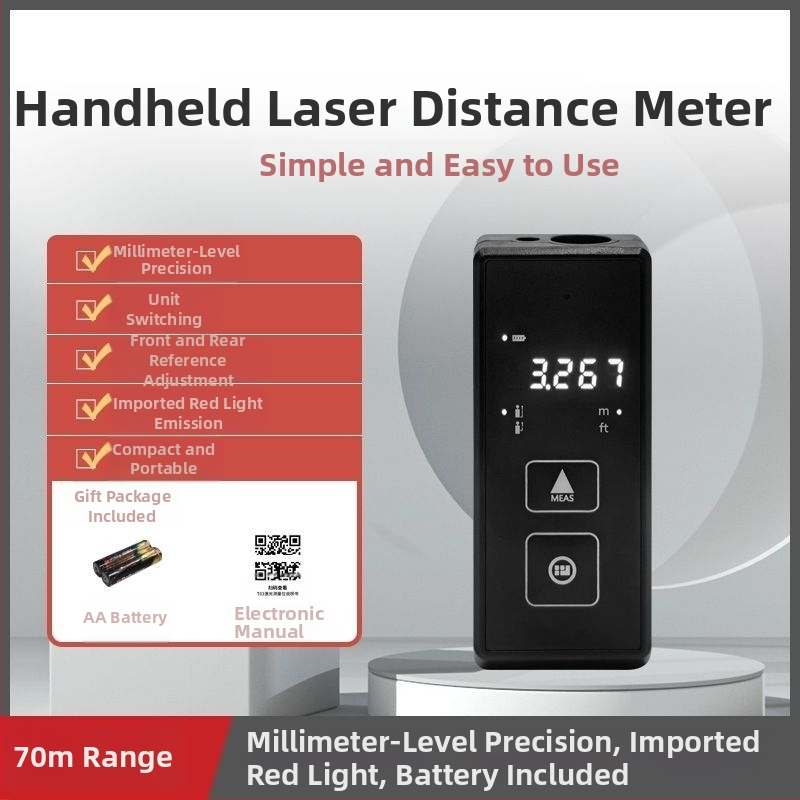 Vnútorný laserový merač vzdialenosti s vysokou presnosťou IR merania a digitálnou pravítkou
