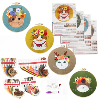 Set za križićno šivanje od Suzi embroidery – svilena tkanina, motiv cartoon/anime, za početnike