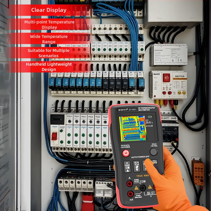 Termalni multimetar s infracrvenom slikom, 2-u-1, s automatskim rasponom mjerenja napona, otpora i kapaciteta