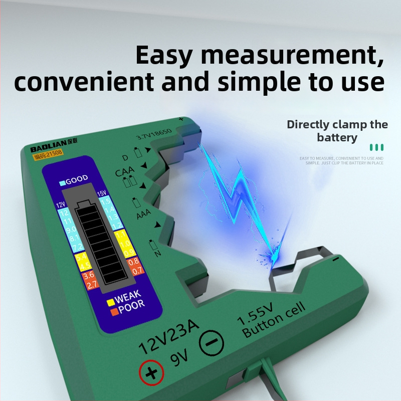Merací prístroj kapacity batérie s digitálnym displejom, univerzálna kompatibilita batérií
