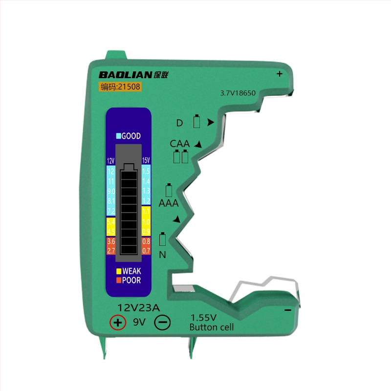 Merací prístroj kapacity batérie s digitálnym displejom, univerzálna kompatibilita batérií
