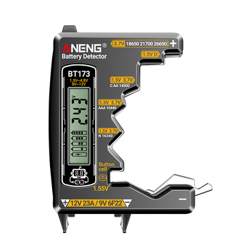 Aneng тестер за батерии - висока точност, дисплей за оставащ заряд, измерване на напрежението на батерията (Висока точност; Дисплей за оставащ заряд; Измерване на напрежение на батерията)
