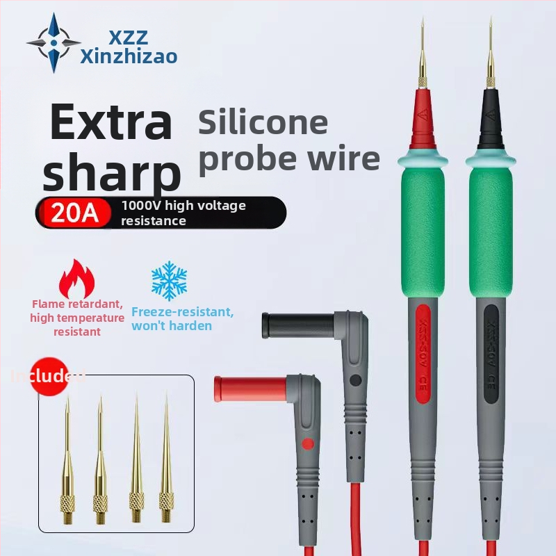 Pero-stýl multimetr testovacie vedenie – extrafin špička, digitálny ukazovateľ, meranie napätia a prúdu, 20A