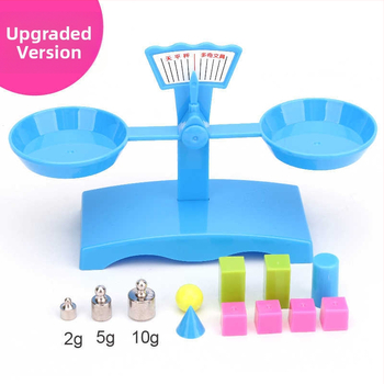 Duoqi vyučovacia pomôcka – vyvážená váha pre základnú školu (2.–3. ročník), matematika a fyzika experimenty, plastová konštrukcia, podnos a závažia.