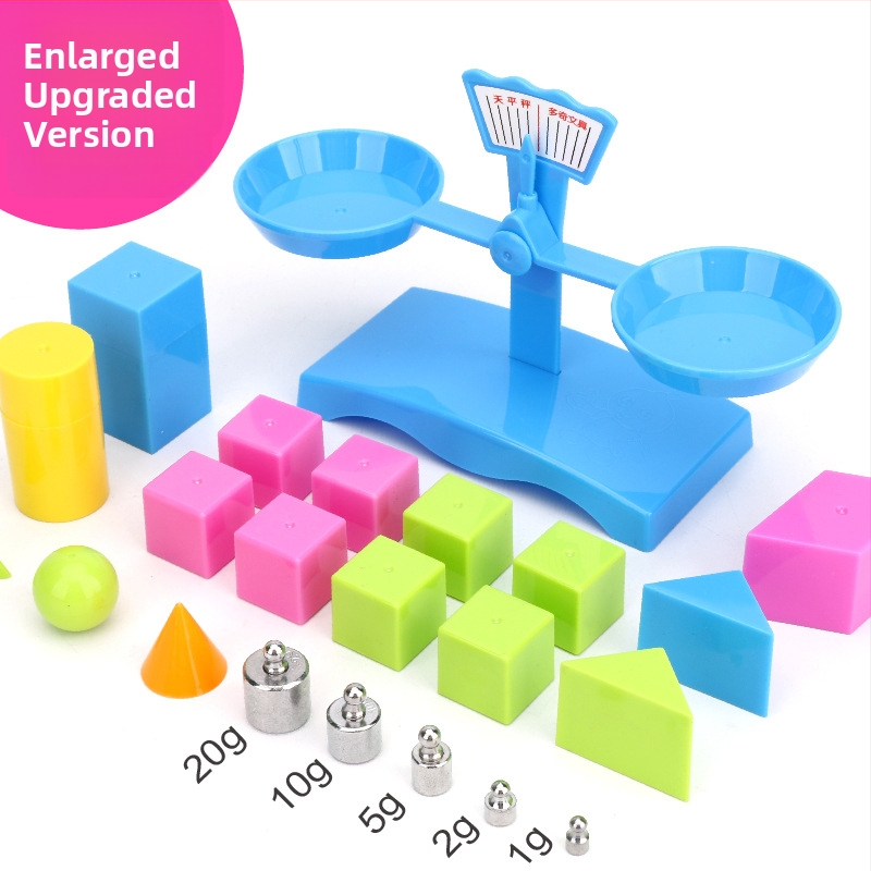 Duoqi vyučovacia pomôcka – vyvážená váha pre základnú školu (2.–3. ročník), matematika a fyzika experimenty, plastová konštrukcia, podnos a závažia.