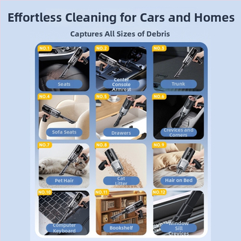 Απορροφητήρας αυτοκινήτου με ισχυρή ισχύ αναρρόφησης, διπλής λειτουργίας (αναρρόφηση και φυση), φορητός με χειρολαβή