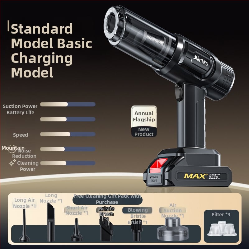 Απορροφητήρας αυτοκινήτου με ισχυρή ισχύ αναρρόφησης, διπλής λειτουργίας (αναρρόφηση και φυση), φορητός με χειρολαβή