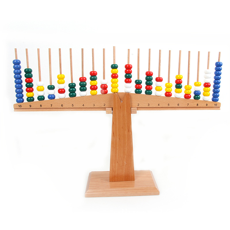 Drveni Montessori matematički balans set za vrtić (4–6 godina) – edukativna drvena igračka, bez električne energije, brenda Wanfeng