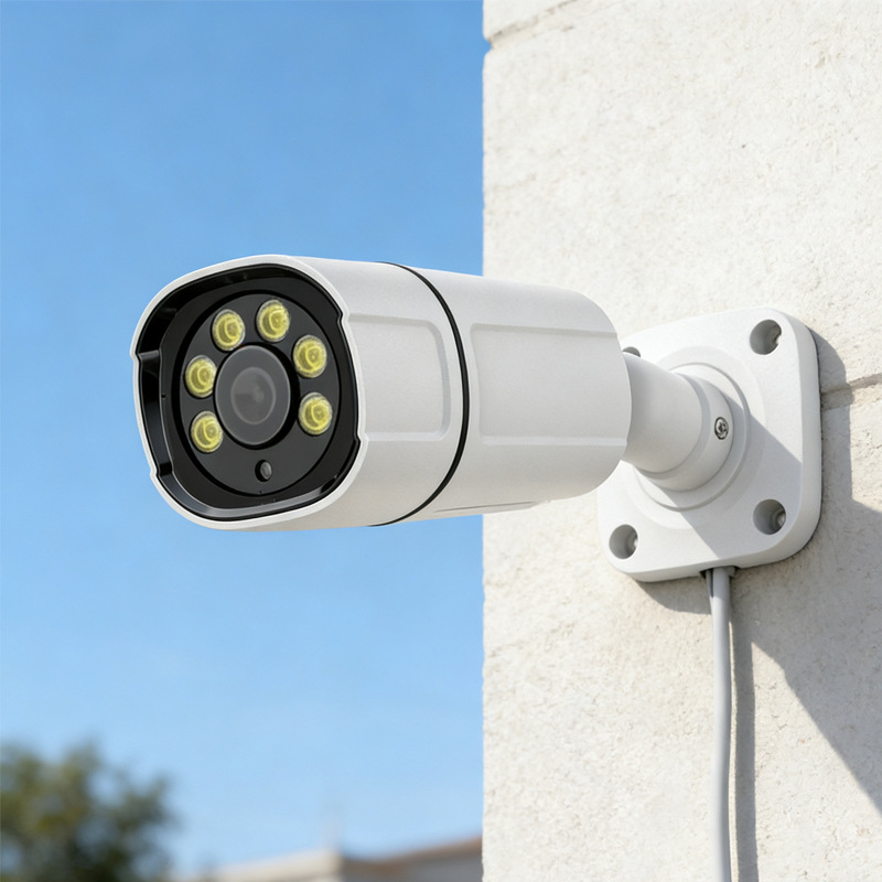 Žičana POE kamera, 8MP 4K, noćni pogled u boji s dvostrukim izvorom svjetla, objektiv 3,6 mm, IR domet 0–20 m