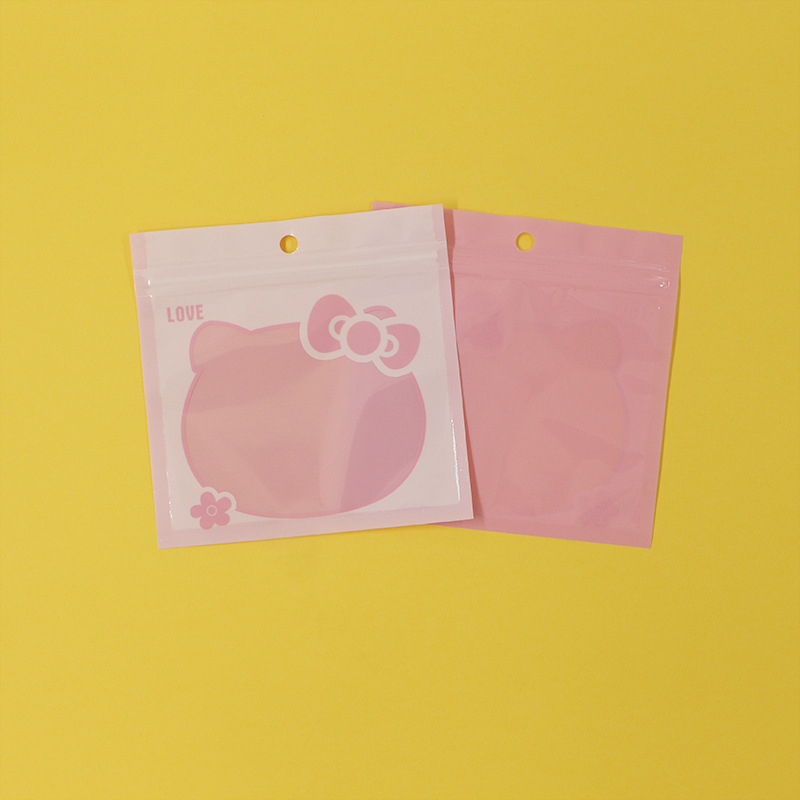 Αυτοσφραγιζόμενη σακούλα για κοσμήματα με μοτίβο γάτας, διαφανής γυαλιστερή επιφάνεια, νέο υλικό, μήκος σφράγισης 2,5 cm