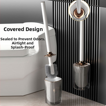 Sada toaletnej kefy s dlhým držadlom, nástenná montáž, plast, Yang Gen