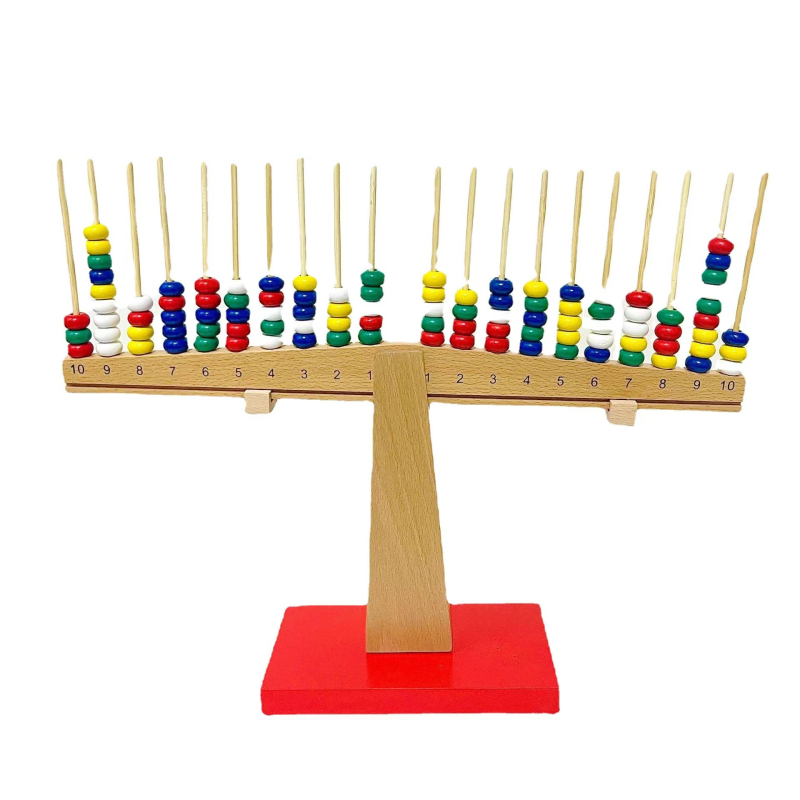 Montessori aritmetički balansni set – drvena edukativna igra za djecu 4–6 godina, marka Ohye, pakiranje u bijeloj kutiji