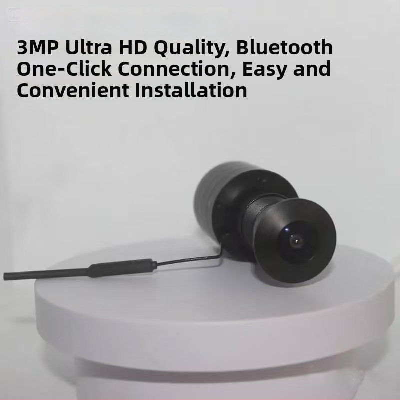 Έξυπνη κάμερα πόρτας με νυχτερινή όραση, ενσωματωμένο μικρόφωνο, αποθήκευση νέφους, έλεγχο μέσω εφαρμογής κινητού, ειδοποίηση κατά κλοπής