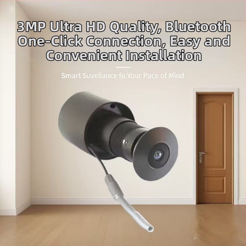 Έξυπνη κάμερα πόρτας με νυχτερινή όραση, ενσωματωμένο μικρόφωνο, αποθήκευση νέφους, έλεγχο μέσω εφαρμογής κινητού, ειδοποίηση κατά κλοπής