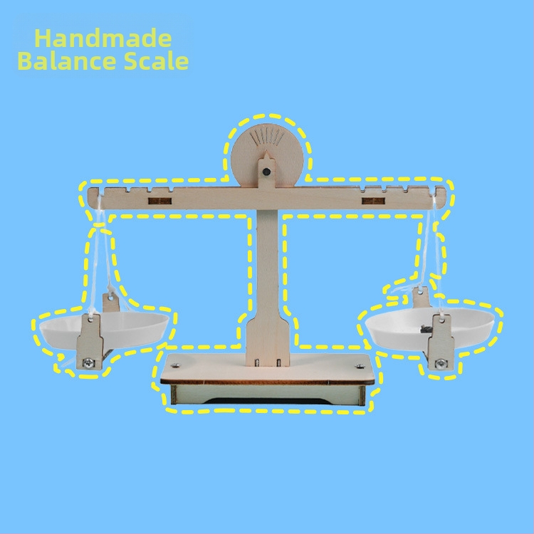 Drevený DIY set rovnovážnej váhy STEM hračka pre deti 3–6 rokov, vedecký experiment