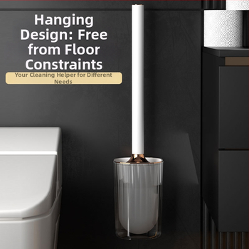 Sada kefy na toaletu s dlhým ramenom, na stenu, plast – Yang gen