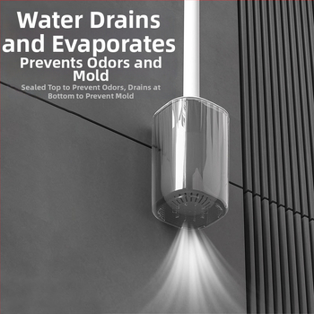 Sada kefy na toaletu s dlhým ramenom, na stenu, plast – Yang gen