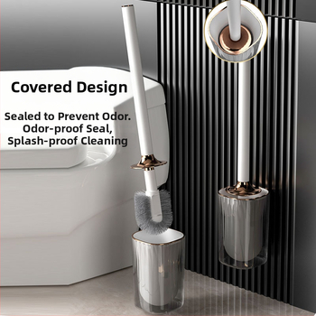 Sada kefy na toaletu s dlhým ramenom, na stenu, plast – Yang gen