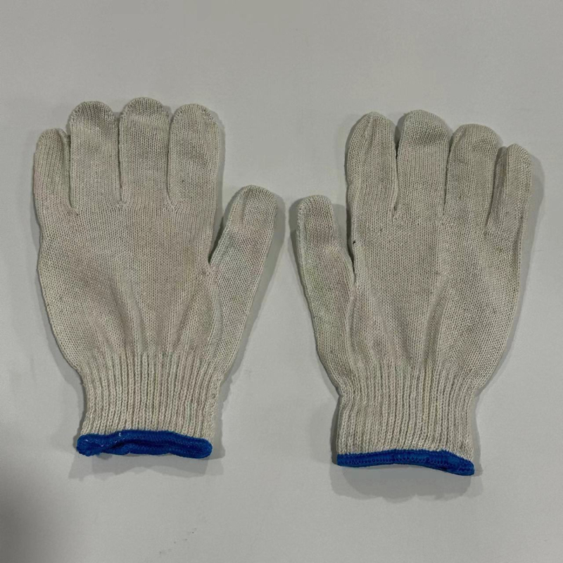 Mănuși de protecție pentru lucru din fir de bumbac-satén, tricotate cu 10 ace (Brand: Love and wear; Funcție: Protecție și rezistență la uzură; Domeniu de utilizare: Protecție; Greutate: 1)