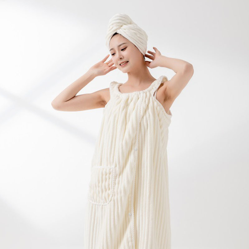 Ρόμπα μπάνιου από βελούδο κοραλλιού, απορροφητική, άνοιξη, γυναίκες, πολυεστέρας