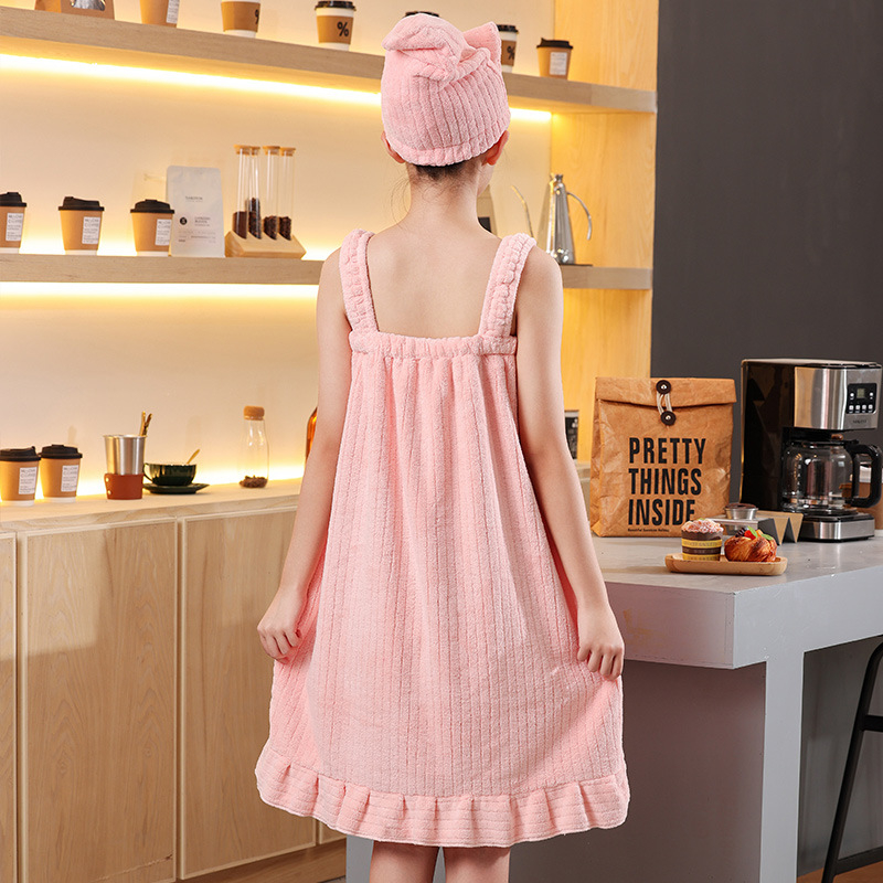 Ρόμπα μπάνιου από βελούδο κοραλλιού, Unisex – Γρήγορο στέγνωμα, Φοριέται και τυλίγεται, Κατάλληλη για φθινόπωρο