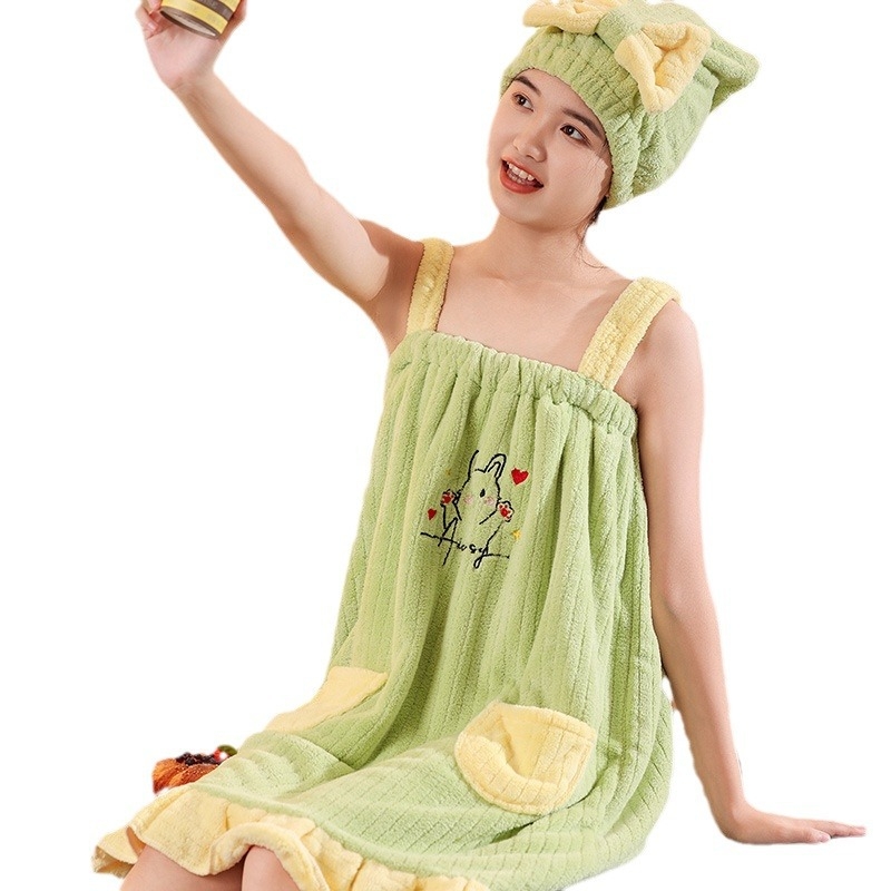 Ρόμπα μπάνιου από βελούδο κοραλλιού, Unisex – Γρήγορο στέγνωμα, Φοριέται και τυλίγεται, Κατάλληλη για φθινόπωρο