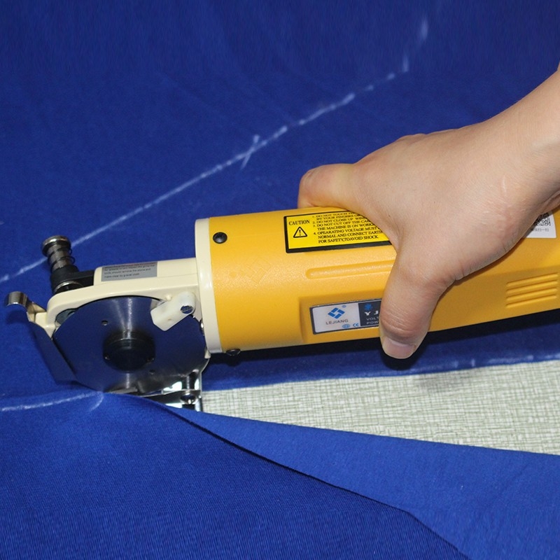 Lejiang Foarfece electrice 70A, manuale, lamă rotundă pentru tăierea hainelor, textile și piele, 240V