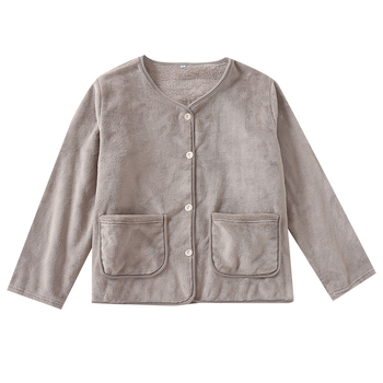 Ženski pidžama kardigan od Coral fleece, 95% poliester, debljina 251–300 g/m2, zima i jesen