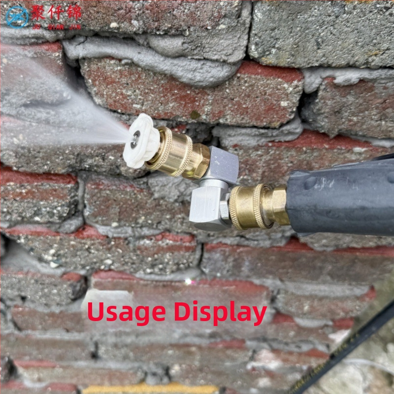 Vysokotlaková vodová pištola s rýchlym pripojením 1/4, 360° otočný univerzálny kĺb; konštrukcia z hliníka, meď a nerezová oceľ; max. tlak vody 100 kg