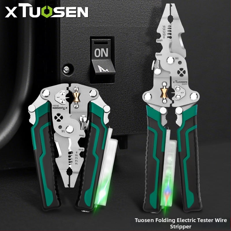 Tuosen Clește multifuncțional pentru dezizolarea și tăierea cablurilor, vârf ascuțit, greutate 0.21