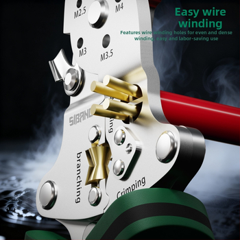 Span Tools Viacúčelový elektrikársky testovací pero s odizolovaním a krimpovacími kliešťami, skladací káblový delič, dĺžka 240 mm, priemer odizolovania 0,8–2,6 mm, hmotnosť 250 g