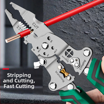 Star elektrikárske kliešte na odstraňovanie izolácie káblov – ihlový hrot, multifunkčné, meranie elektriny, hmotnosť 0,255 kg