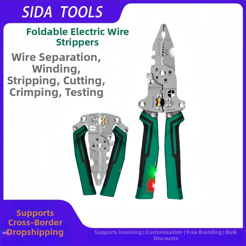 Star elektrikárske kliešte na odstraňovanie izolácie káblov – ihlový hrot, multifunkčné, meranie elektriny, hmotnosť 0,255 kg