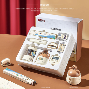 Električni oštrač olovaka – set s automatskim radom i stolnim sustavom za skupljanje prašine, u kutiji za poklon.