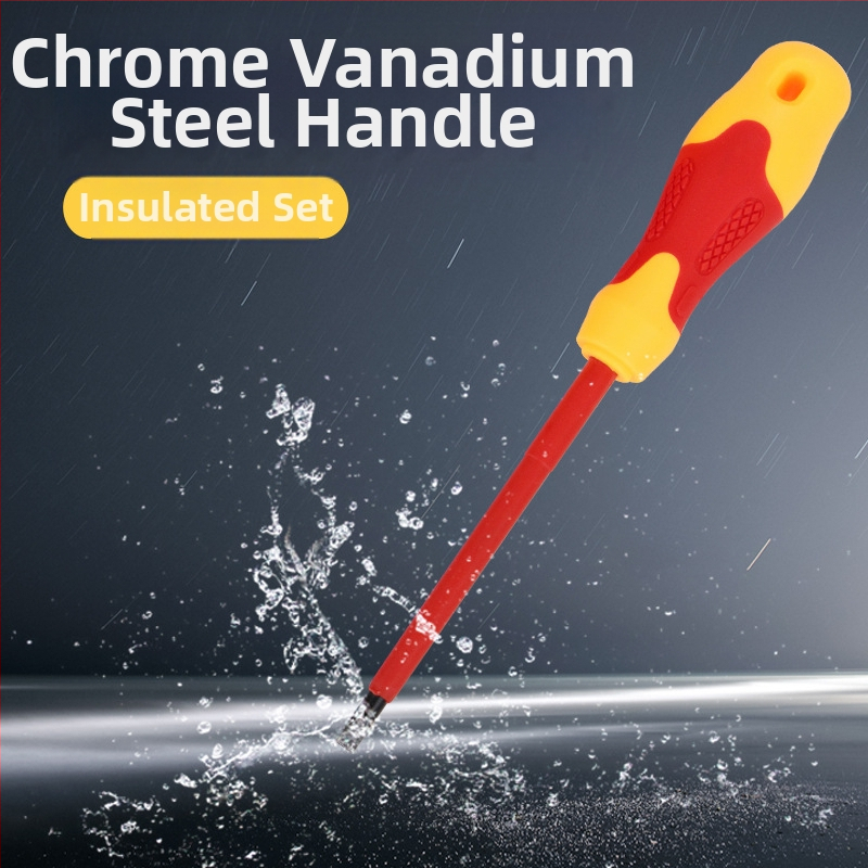 10-v-1 magnetický set bitov do skrutkovača s krížovými a plochými hlavami, izolované rukoväte, CR-V oceľ, hmotnosť 0.850