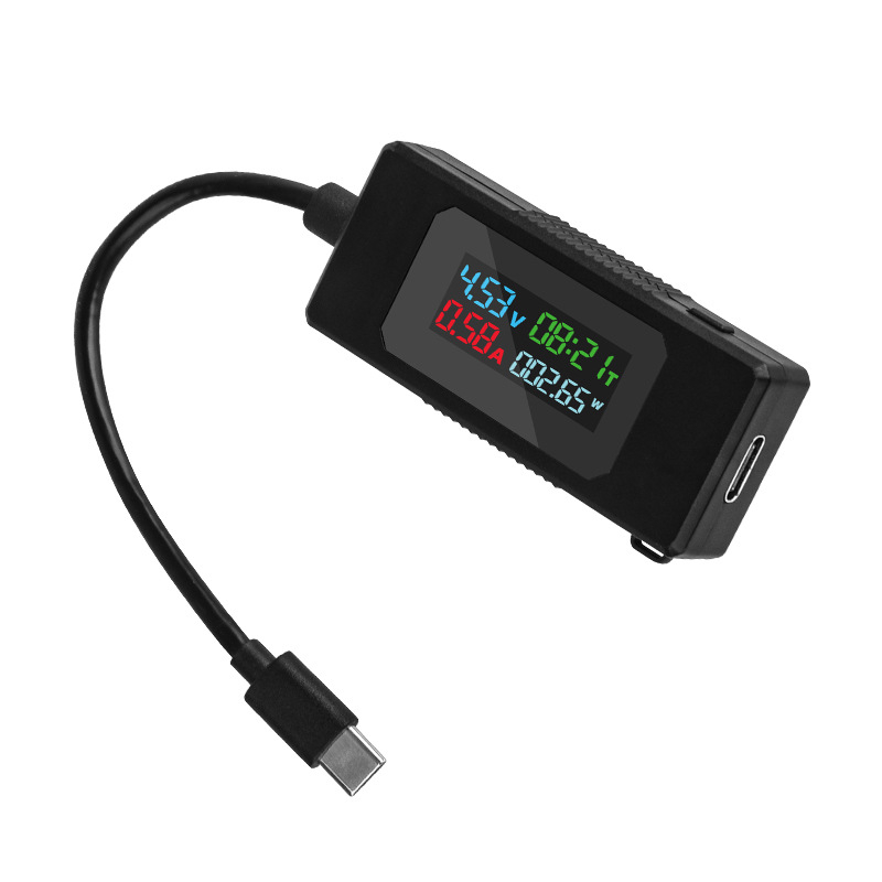 Type-C mobil töltőteszter: áram- és feszültségmérés, töltési teljesítmény mérés, digitális kijelző