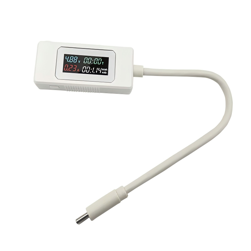 Type-C mobil töltőteszter: áram- és feszültségmérés, töltési teljesítmény mérés, digitális kijelző