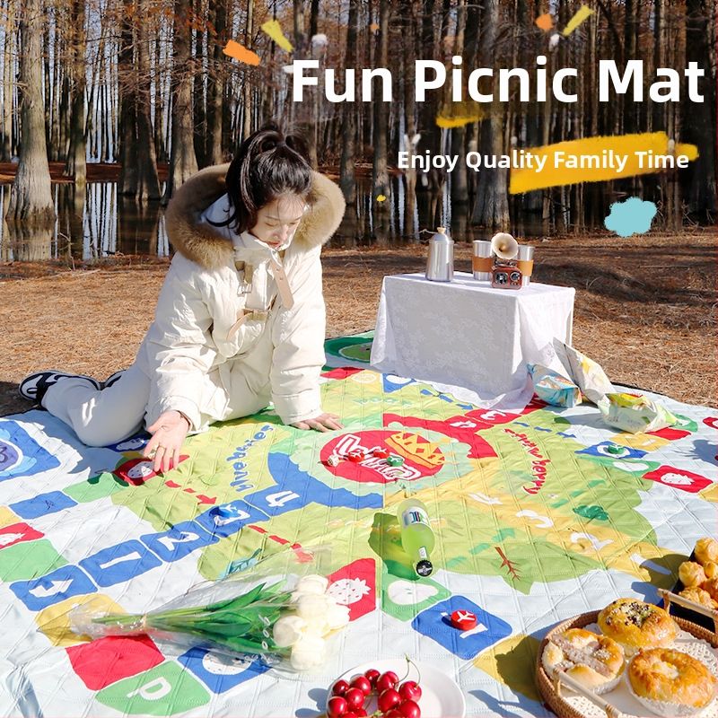 Csúszásgátló nedvességálló matrac kempingezéshez és piknikhez | 80 g pongee anyag, 210D Oxford bélés | súly 1 kg | Modell SY22CD006-1 | Kapacitás 2-6 fő