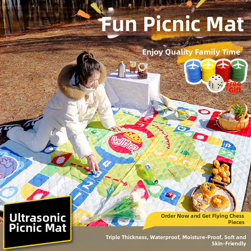 Csúszásgátló nedvességálló matrac kempingezéshez és piknikhez | 80 g pongee anyag, 210D Oxford bélés | súly 1 kg | Modell SY22CD006-1 | Kapacitás 2-6 fő