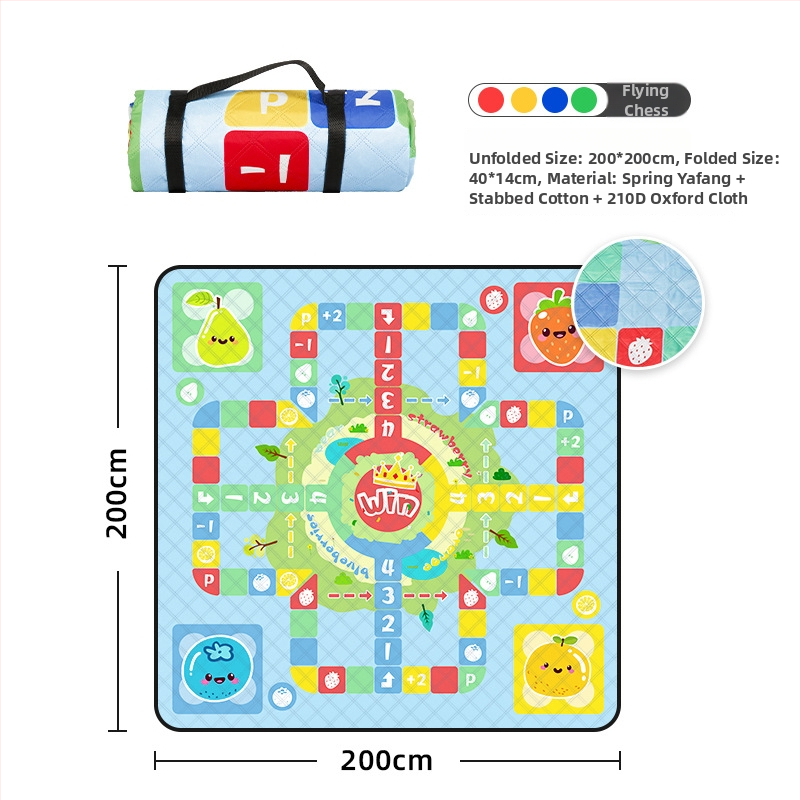 Csúszásgátló nedvességálló matrac kempingezéshez és piknikhez | 80 g pongee anyag, 210D Oxford bélés | súly 1 kg | Modell SY22CD006-1 | Kapacitás 2-6 fő
