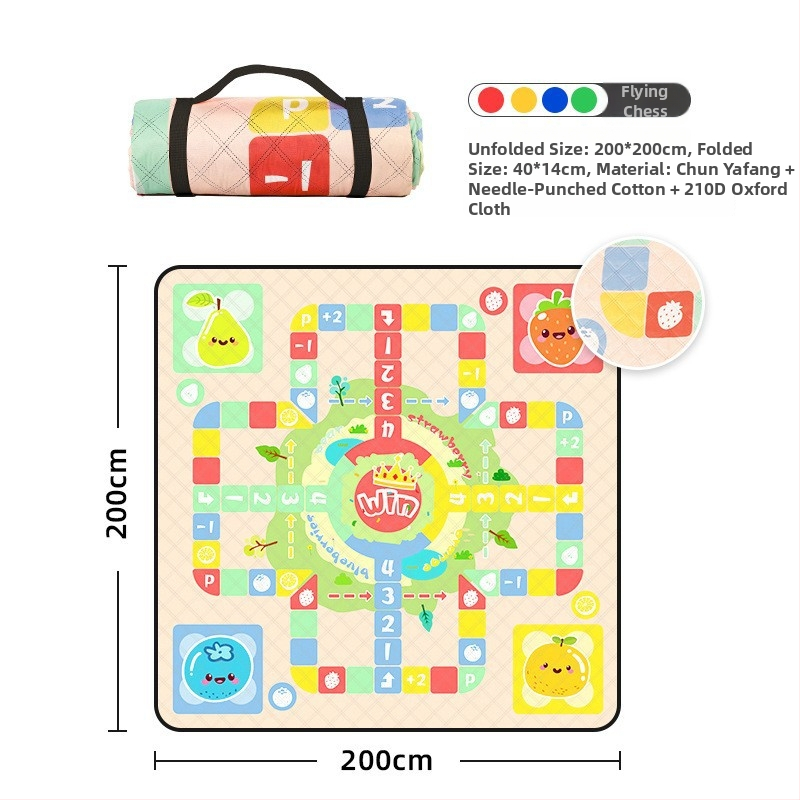 Csúszásgátló nedvességálló matrac kempingezéshez és piknikhez | 80 g pongee anyag, 210D Oxford bélés | súly 1 kg | Modell SY22CD006-1 | Kapacitás 2-6 fő